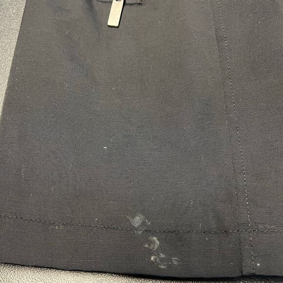 Worthington Black Mock Neck Edgy Belted Asymmetrical Zip Trench Size M - Picture 7 of 7